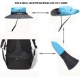 thumbnail image 4 of Womens Summer Sun Hat Beach Hat Wide Brim Outdoor UV Protection Hat Foldable Cool Mesh Ponytail Bucket Hat, 4 of 5