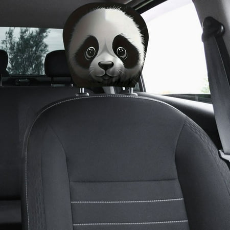 EDHITNR Funny Car Print Headrest Cover Universal Stretchy Style Elastic Mesh Headpiece for Vehicle Interior Interesting Pattern