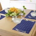 thumbnail image 4 of Ambesonne Abstract Place Mats Set of 4, Geometric Mosaics, Standard Size, Orange Yellow and Blue, 4 of 6