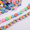 thumbnail image 5 of 30 unids/lote de cuentas de arcilla polimérica rosa, cuentas espaciadoras bonitas de flor de Tai Chi para fabricación de joyería, accesorios de pulsera Diy, 5 of 5