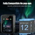 thumbnail image 4 of 2Pack 1800mAh Batteries for He ro 12 11 10 9 Black Camera with 3-Channel USB Battery Charger, 4 of 6
