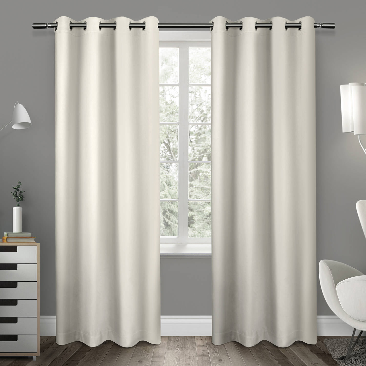 2 Count Exclusive Home Curtains Sateen GT Twill Woven Room Darkening Blackout Grommet Top Curtain Panel Pair Chili 52x84