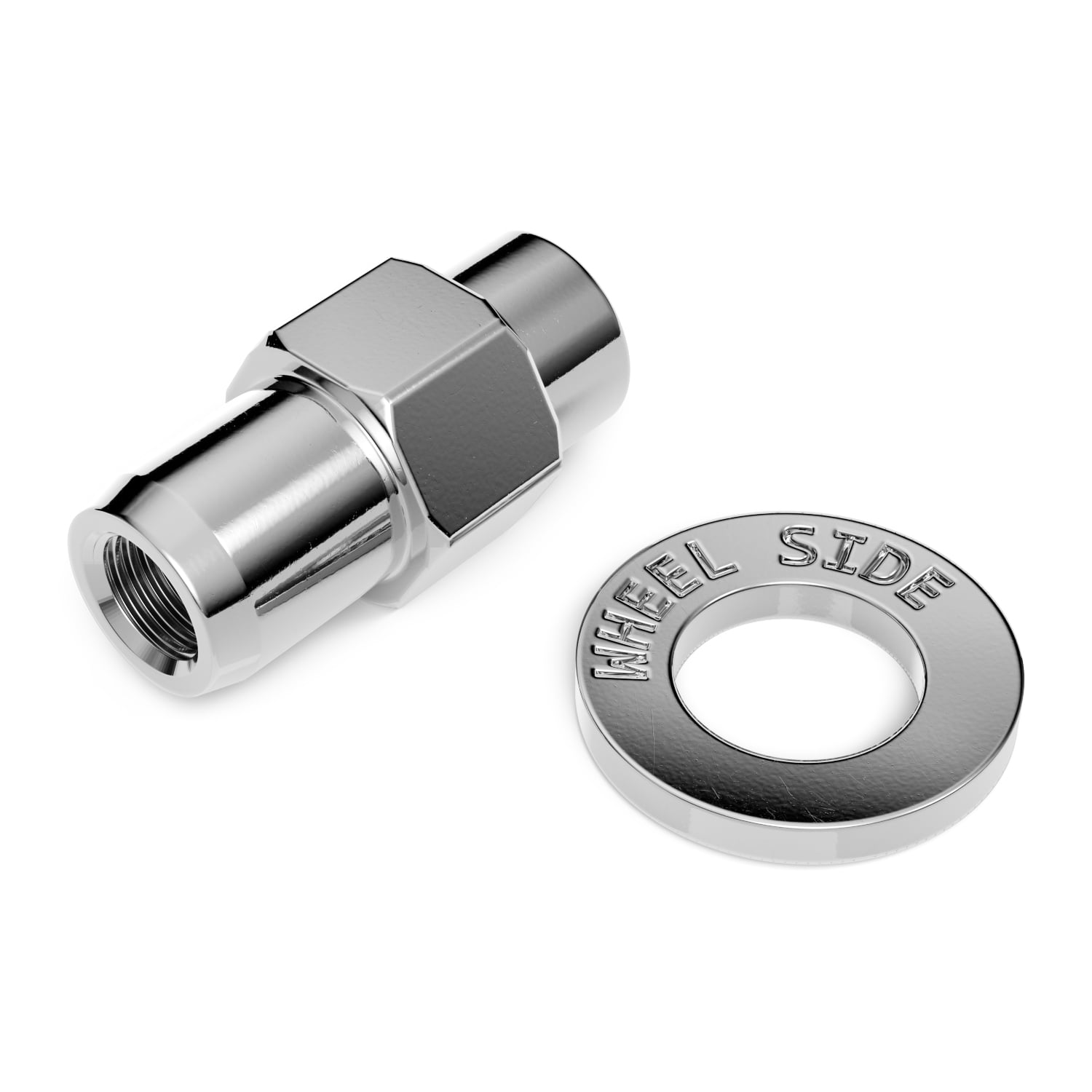 20pcs Chrome Cragar Mag Lug Nuts with Washer, 7/16x20 RH, 0.71in Shank Length, 1.73in Total Length, 21mm or 13/16 Hex - Compatible with Buick Chevy Pontiac (See Listing for Exact Year Model)