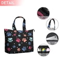 thumbnail image 2 of Black Dog Paw Footprint Travel Tote Bags for Women Carry On,Large Weekender Bags for Women Travel,Multi Functional Duffle Bag for Work,Shopping,Sports, 2 of 5