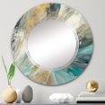 thumbnail image 2 of DESIGN ART Designart 'Golden Hour In Turquoise Waves IV' Printed Abstract Painting Wall Mirror 20in.x30in., 2 of 5