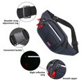 thumbnail image 3 of Bolso bandolera deportivo de gran capacidad, repelente al agua, para negocios, cajero, trabajo, riñonera, azul, 3 of 6