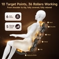 thumbnail image 2 of Real Relax Electric Massage Chair, Zero Gravity Full Body Massage Recliner Chair with 10 Fixed Rollers, Touch Screen Controller, Brown, 2 of 11