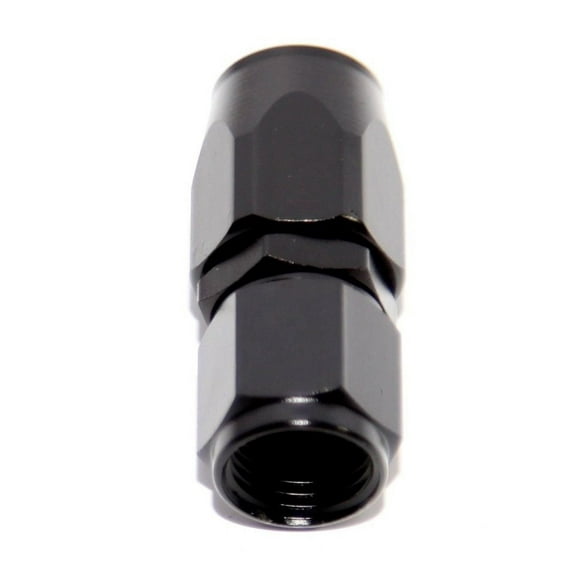 BLACK -6AN AN6 Straight Swivel Oil/Fuel/Gas Line Hose End Male Fitting Adapter