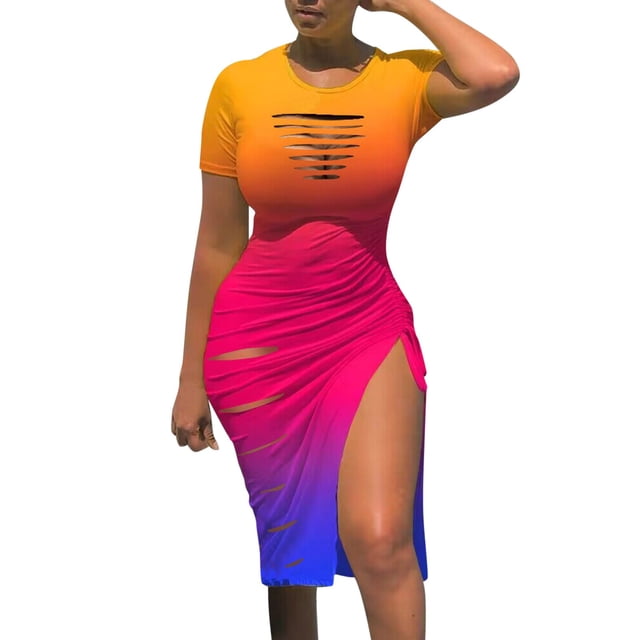 Ketyyh-chn99 Robes de Soirée pour Femmes Robe de Mariée Femme Mode Élégante Robe de Soirée pour Dames Orange,P