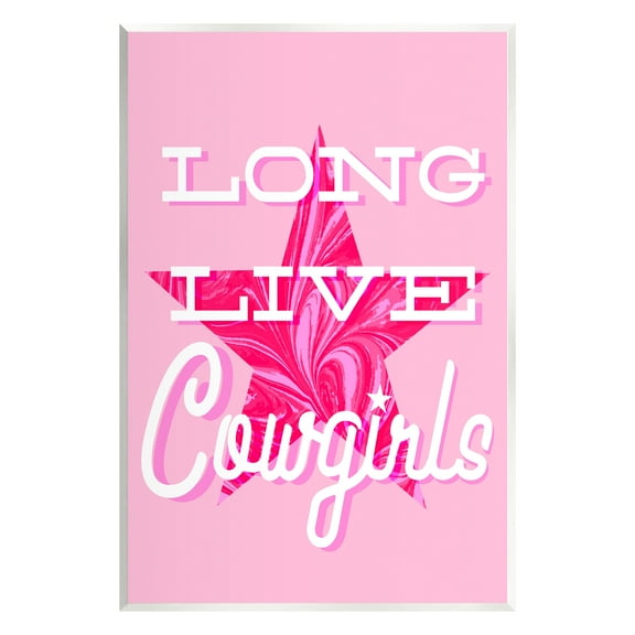 Stupell Industries Long Live Cowgirls Phrase Abstract Painting Unframed Art Print Wall Art, 13 x 19