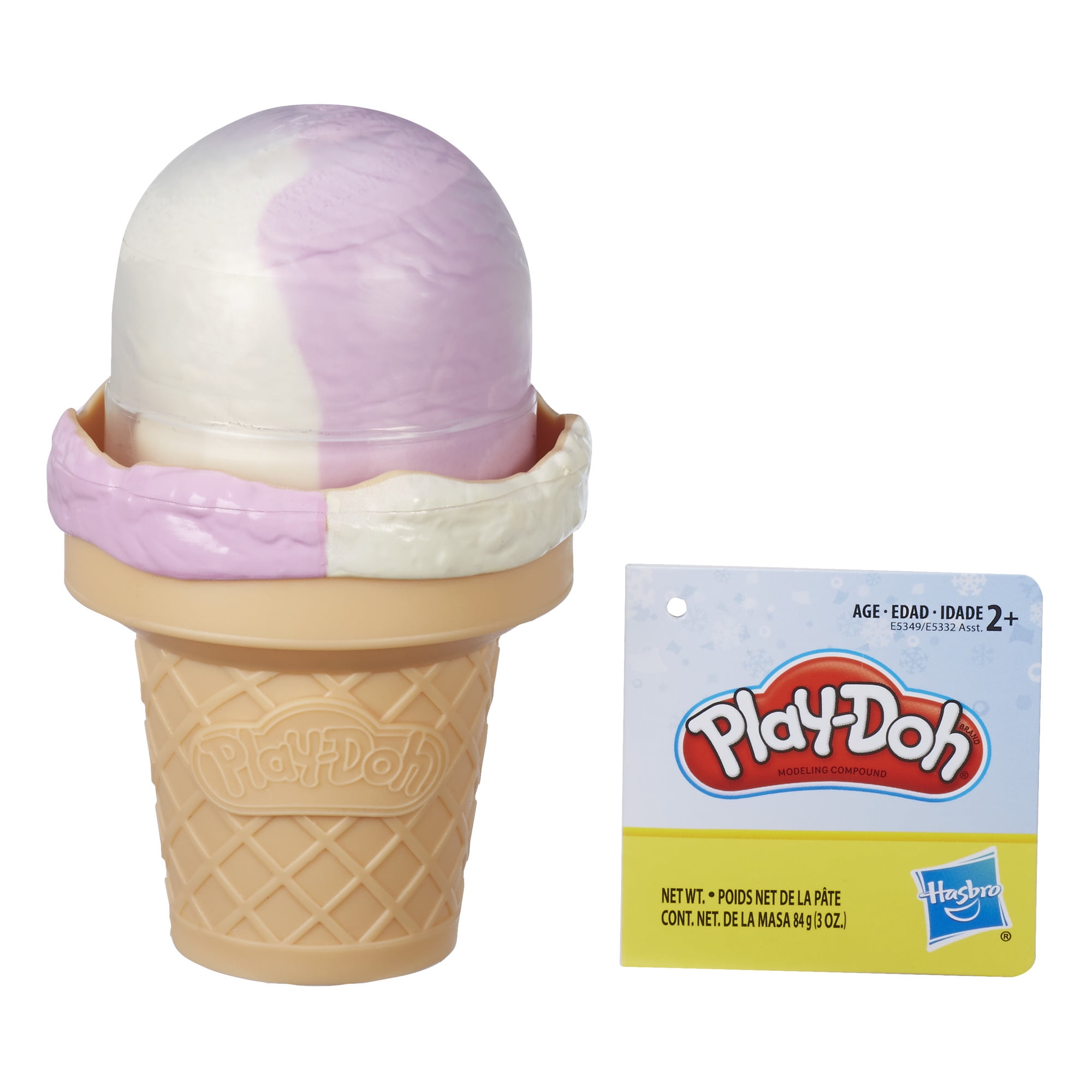 Play Doh Ice Cream Cone Toy Filled With 3 Ounces Non Toxic Compound