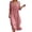 X309 Watermelon Red, variant on Bysome Women Dresses Solid Color 3/4 Sleeve V-Neck Flowy Dress Summer Comfortable Women Dress Size L Blue