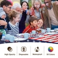 thumbnail image 7 of Exquisite 12 Count Premium Waterproof Plastic Tablecloth, 54" x 108", Red White Blue Solid Print, 7 of 7