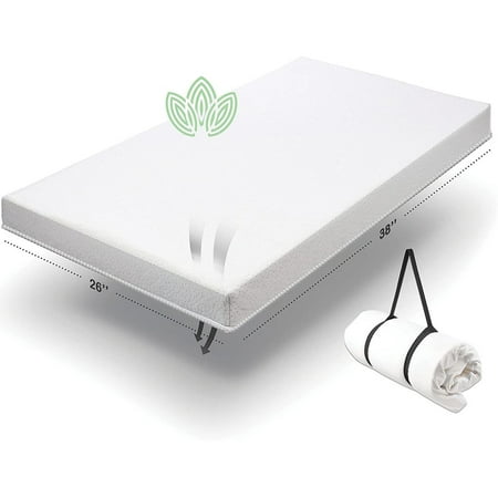 Modera Pack ‘N Play Baby Mattress Topper Pad with Washable Waterproof Cover, 26”x38”x2”