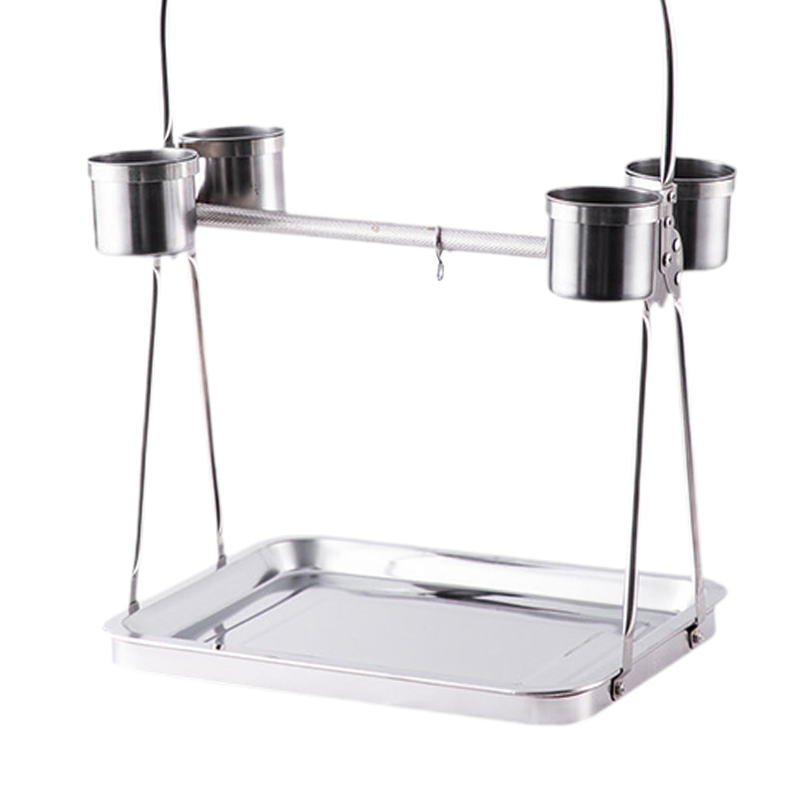 Serenable Bird Cage Pet Parrot Playstand Training Stand Activity Toy Hanging Hook Tabletop Bird Stand Bird Stand Tabletop for Lovebirds 27 x 19 x 50cm
