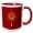 Red/White, variant on 3drose, Sign of Pig in Chinese on Gold Look Diamond Shape, Elegant Tassel, Red, 11oz Two-tone Black Mug