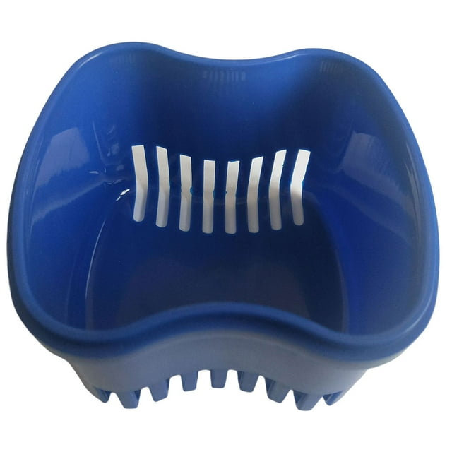 Naiovety Caja de baño para dentadura, contenedor de plástico para el cuidado de la boca, soporte para artificiales a prueba de polvo, práctico Almacenamiento y organización del hogar Azul Naiovety HA062421-04B
