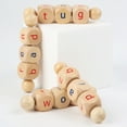 thumbnail image 4 of Juegos de ortografía de madera móviles, práctica de ortografía de palabras en inglés, juguetes de aprendizaje, bloques de lectura de madera, bloque de Sunnimix Bloques de lectura de madera, 4 of 7