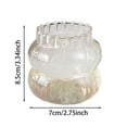 thumbnail image 3 of TIELUTT 3 Styles Glass Cups 650ML/530ML/410ML Drinking Glassware Ripple Glasses for Iced Coffee Mugs Ceramic Cups No Handle Acrylic Tumbler Set Teal Barrel Top for Wedding A Glasses with Handles, 3 of 4
