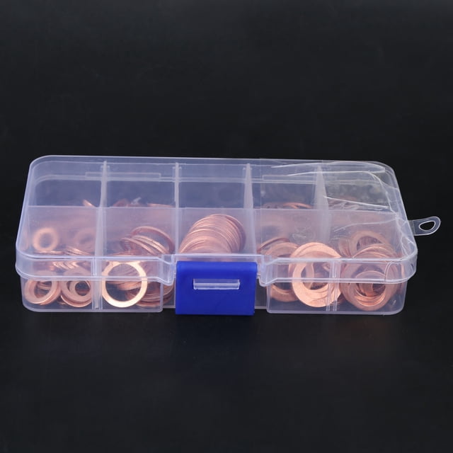 Sealing Washer, Simple Operation Copper Washer, High-quality Liquid Pressure Connector Fuel Connector Water Connector For Oil Pan Plug 200PCs