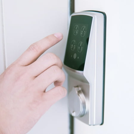 Lockly - Secure Pro Smart Lock Wi-Fi Replacement Deadbolt with 3D Biometric Fingerprint/Keypad/Voice Control Access - Satin Nickel