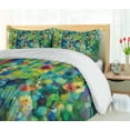 thumbnail image 5 of Ambesonne Floral Duvet Cover Sets, Colorful Flower on Tree, 2-King, Green Blue, 5 of 7
