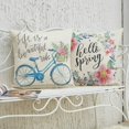 thumbnail image 2 of Spring Pillow Covers 18x18 Inch Set of 4 for Spring Decorations Hello Spring Wreath Bicycle Butterfly Decorative Throw Pillow Covers for Spring Home Farmhouse Decor, 2 of 7
