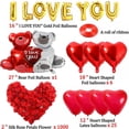 thumbnail image 2 of Kit de Décorations de Ballons pour la Saint-Valentin Ballons en Forme de Cœur Mylar Rouge Ballons & Ballons Rouges Pétales de Rose Artificiels pour la Saint-Valentin, 2 of 6