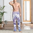 thumbnail image 5 of Vsdgher Round Snow Merry Christmas Print Mens Pajama Pants Sleep & Lounge Pants, PJ Bottoms With elastic waistb and Pockets, 5 of 5