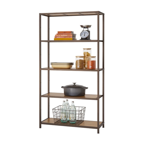 TRINITY 5-Tier 32x12x60 Bamboo Shelving - Bronze Anthracite®