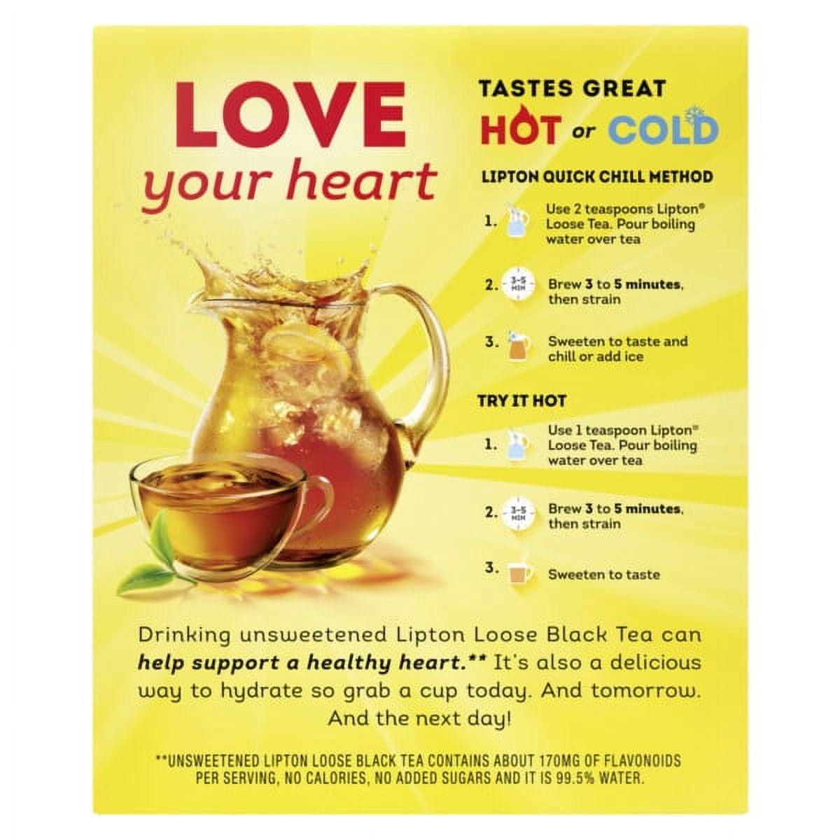 Lipton Loose Leaf Black Tea, Caffeinated, 8 Oz
