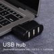 thumbnail image 4 of Hub Docking Station Hub De 3 Puertos USB2.0 Divisor Accesorio De Computadora Giratorio Delgado Ligero Negro, 4 of 7