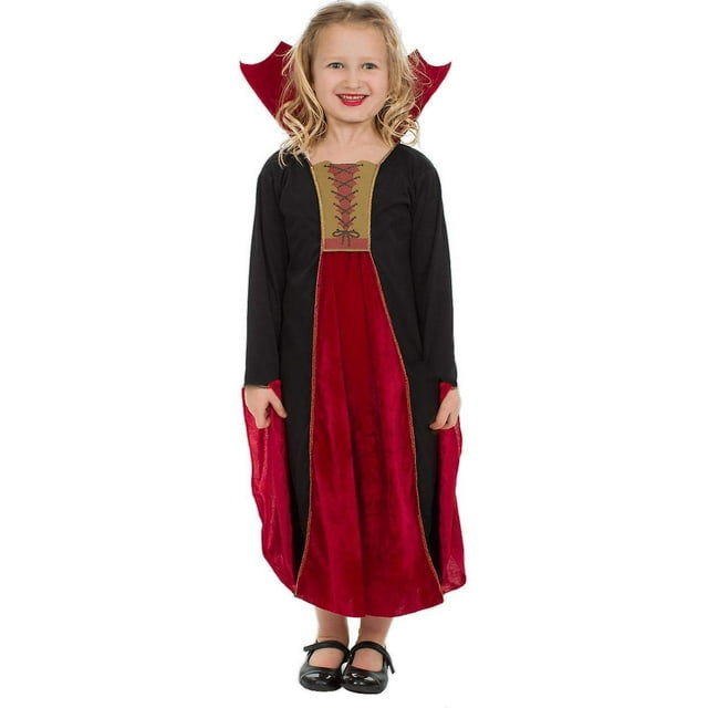 Disfraz de vampiresa gótica para niños, tallas medianas de 7 a 9