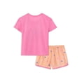 thumbnail image 5 of Wonder Nation Girls Short Sleeve Top and Sleep Shorts Pajama Set, 2-Piece, Sizes 4-18 & Plus, 5 of 7