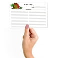 thumbnail image 2 of Inkdotpot 4x6 Inch Recipe Cards (Set of 50) , Thick Double Sided Premium Card Stock- Modern Style White Recipe Notecards for Weddings- Bridal- Baby Shower - Tomato Theme, 2 of 6
