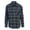 56 - Dark Blue / Gray, variant on Gioberti Men's Brushed Flannel 100% Cotton Plaid Checkered Shirt with Corduroy Contrast
