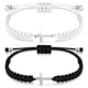 thumbnail image 1 of 2 pulseras cruzadas de la amistad ShuxiuWang pulseras tejidas de cordón negro abalorio cruzado, 1 of 5