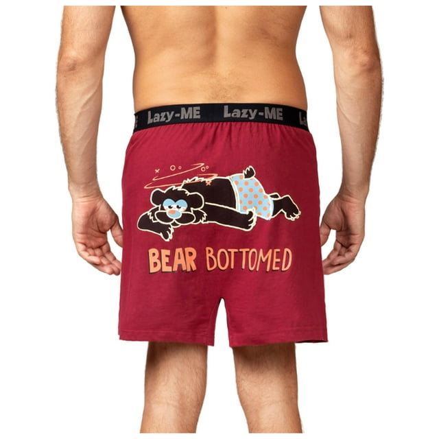 Lazy Me Men's Funny Novelty Boxer Shorts Humorous Underwear, Gag Gifts for Him