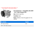 thumbnail image 2 of A/C Compressor - Compatible with 2009 - 2017 Jeep Compass ED3 2010 2011 2012 2013 2014 2015 2016, 2 of 2