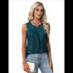thumbnail image 2 of Camiseta de Tirantes de Satén de Seda para Mujer, Atuendo Informal de Verano 2025, Camisa Elegante Sin Mangas para el Trabajo, Azul XL, 2 of 9