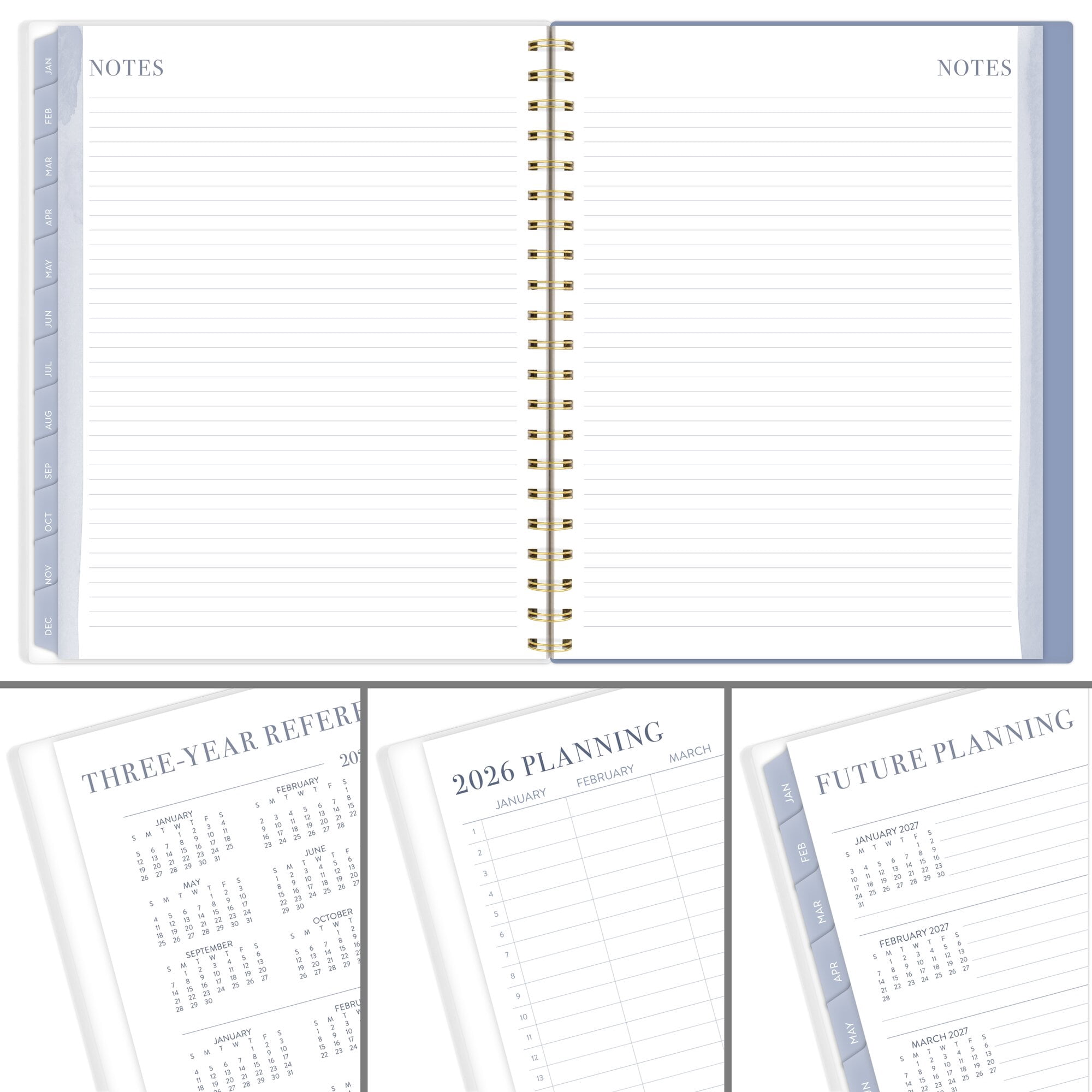 Leah Bisch for Cambridge 2026 Weekly Monthly Planner Stripe Large 8 12 x 11 -