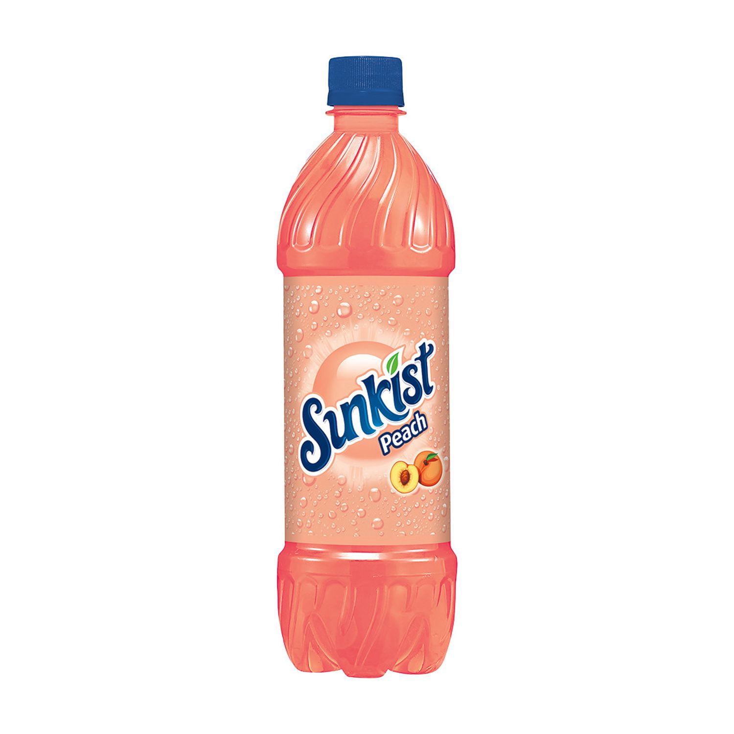 Sunkist Caffeine Free Peach Soda Pop, 16.9 fl oz, 6 Pack Bottles