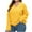 Yellow, variant on Lovskoo Sweaters for Women Plus Size Trendy Large V-Neck Long Sleeve Spliced Tassel Pullover Sweater Orange