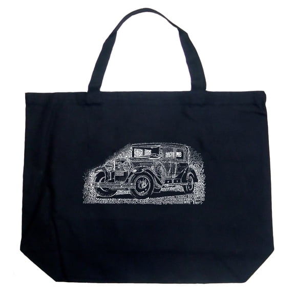 LA Pop Art Large Word Art Tote Bag - Legendary Mobsters