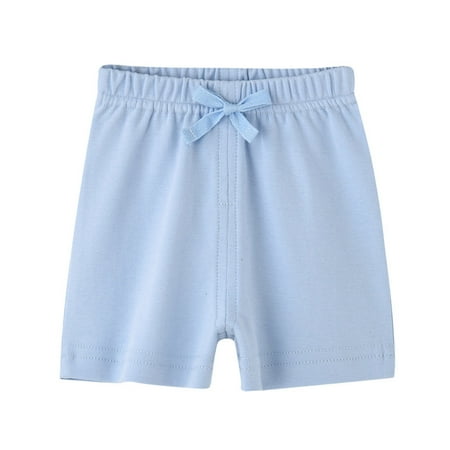 

Huvoen Boys French Terrys Casual Shorts Toddler Kids Boys Girls Fashion Comfortable Solid Color Home Sleepwear Casual Pants Shorts Blue 24 Months