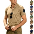 thumbnail image 2 of BRANROY Mens Tactical Work Short Sleeve - Work Shirts for Men, Father's Day Gift Idea, Casual Summer Shirt, Breathable Relaxed Short Sleeve shirt,Khaki,S, 2 of 7
