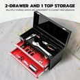 thumbnail image 3 of DNA Motoring TOOLS-00408 20" 2 Drawers Sturdy Durable Flat Top Steel Portable Hand Carry Multiple Storage Tool Storage Box Red, 3 of 7