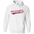 thumbnail image 2 of Washington DC Baseball Script - Hometown Pride, Pitcher Hoodie - Medium - White, 2 of 6