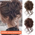 thumbnail image 2 of Pièce de Cheveux Synthétique Désordonnée Chouchou pour Femmes, Extension de Cheveux Queue de Cheval Chignon Ondulée, Chignon Naturel Ébouriffé, Facile à Fixer, Légère et Confortable, Blonde, 2 of 8