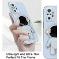 thumbnail image 3 of Compatible with Xiaomi Redmi Note 10 Pro Case Silicone TPU Plating, Xiaomi Redmi Note 10 Pro Cases Cute Astronaut Pattern Phone Case with Stand (Blue), 3 of 14